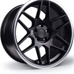 18x8.5 3SDM 0.09 5x100 et35 CB73.1 Matt Black Mirror Lip